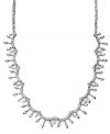 You can never have enough sparkle. B. Brilliant's stunning bib necklace features drops of round-cut cubic zirconias (3-3/4 ct. t.w.) set in sterling silver. Approximate length: 17 inches. Approximate drop: 1/4 inch.