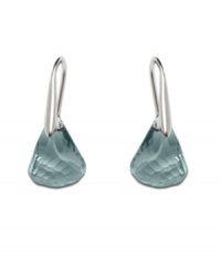 Add a splash of color and a hint of sparkle with Swarovski's chic drops. Earrings feature blue crystals in silver tone mixed metal. Approximate drop: 1-1/10 inches. Add a splash of color and a hint of sparkle with Swarovski's chic drops. Earrings feature blue crystals in silver tone mixed metal. Approximate drop: 1-1/10 inches.