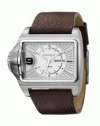 Diesel Analog Brown Leather Strap White Dial Men's Watch #DZ1314