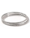 Lauren Ralph Lauren's sterling silver and crystal bangles are a lesson in simple chic. Wear them alone for classic style or work an armful to channel of-the-moment glamour.