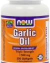 Now Foods Garlic Oil 1500 mg , 250  Soft-gels
