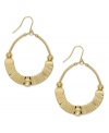 Enter the golden age. These drop earrings from Style&co., featuring round accents, are crafted from gold tone mixed metal, giving them enough shine to light up the evening. Approximate drop: 2-1/4 inches.