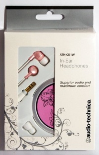 Audio Technica AUD ATH-CK1WPK In-ear Headphones with 8.8mm Drivers and XS/S/M Earpieces, Pink Audio Technica AUD ATH-CK1WPK In-ear Headphones with 8.8mm Drivers and XS/S/M Earpieces, Pink