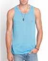 GUESS Gutierrez Jersey Burnout Tank, BAJA BLUE MULTI (SMALL)