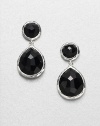 From the Rock Candy® Collection. Dark, faceted black onyx set in hammered sterling silver in a snowman drop design. Black onyxSterling silverDrop, about 1.25Post backImported 