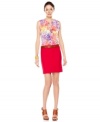 Enliven your summer wardrobe with this punchy Calvin Klein Jeans skirt. A super-saturated color is tempered by a sleek silhouette.