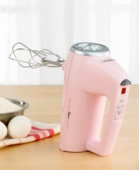 Throw a little pink in the mix. This peppy and powerful hand blender features one-touch convenience that delivers seven speeds - digitally displayed right on the handle - while an automatic feedback function kicks in more power whenever you need it. Three-year limited warranty. Model CHM-7PK. Throw a little pink in the mix. This peppy and powerful hand blender features one-touch convenience that delivers seven speeds - digitally displayed right on the handle - while an automatic feedback function kicks in more power whenever you need it. Three-year limited warranty. Model CHM-7PK.