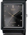 Casio Men's MQ38-1A Black Resin Analog Quartz Watch with Black Dial