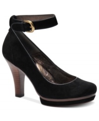 Sexy in the city. Sofft's Manhattan platform pumps feature a chunky adjustable ankle strap that lends so much femininity to this awesome style. Sexy in the city. Sofft's Manhattan platform pumps feature a chunky adjustable ankle strap that lends so much femininity to this awesome style.