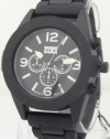 Mark Naimer Chronograph-style LOOK XL Black Dial Men's watch Black Silicon Rubber Band