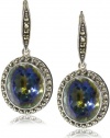 Judith Jack Moorea Sterling Silver, Marcasite and Mystic Quartz Drop Earrings