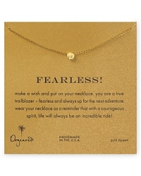 This delicate necklace from Dogeared is a little bit edgy, cast in 14 karat gold and accented by a skull shaped charm. This delicate necklace from Dogeared is a little bit edgy, cast in 14 karat gold and accented by a skull shaped charm.