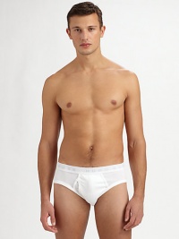 A classic fit made for every man in superb Egyptian cotton. Pack of 3 (includes white, black, grey) Logo elastic waistband Cotton Machine wash Imported A classic fit made for every man in superb Egyptian cotton. Pack of 3 (includes white, black, grey) Logo elastic waistband Cotton Machine wash Imported