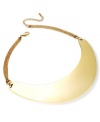 Statement making fashion comes back around with this boomerang-inspired necklace from Sequin. Crafted in 14k gold-plated mixed metal. Chain crafted in gold tone steel. Approximate length: 15-1/2 inches + 3-inch extender. Approximate drop: 5-3/4 inches.