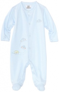 Noa Lily Baby-Boys Newborn Stripe Footie with Cars Embroidery, Blue/White Stripe, 6 Months Noa Lily Baby-Boys Newborn Stripe Footie with Cars Embroidery, Blue/White Stripe, 6 Months