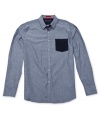 This chambray shirt from No Retreat makes up for whatever denim your wardrobe is lacking.