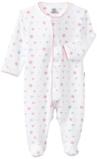 Noa Lily Baby-Girls Newborn Footie with Butterflies, White, 6 Months Noa Lily Baby-Girls Newborn Footie with Butterflies, White, 6 Months