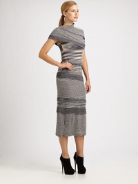A colorful space-dyed design dresses up this architectural wool design.Asymmetric stand collarCap sleevesTiered detailsAbout 31 from natural waist90% wool/10% nylonDry cleanMade in Italy of imported fabricModel shown is 5'9½ (176cm) wearing US size 4. A colorful space-dyed design dresses up this architectural wool design.Asymmetric stand collarCap sleevesTiered detailsAbout 31 from natural waist90% wool/10% nylonDry cleanMade in Italy of imported fabricModel shown is 5'9½ (176cm) wearing US size 4.