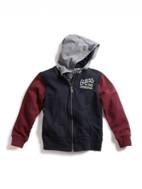 GUESS Kids Boys Zip Front Color-Blocked Hoodie, MULTICOLORED (16/18) GUESS Kids Boys Zip Front Color-Blocked Hoodie, MULTICOLORED (16/18)
