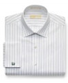 Step into the office or out on the town with crisp class in this multi-striped shirt from Michael Kors.