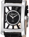 Stuhrling Original Men's 144D.33151 Classic Gatsby Swiss Quartz Black Dial Leather Strap Watch