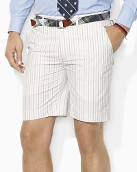 Essential for warm-weather refinement, the Fielding short is crafted from crisp cotton poplin in a preppy pinstriped pattern. Essential for warm-weather refinement, the Fielding short is crafted from crisp cotton poplin in a preppy pinstriped pattern.
