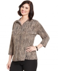Sport Alfani's three-quarter-sleeve plus size top with your favorite causal bottoms-- it's an Everyday Value! Sport Alfani's three-quarter-sleeve plus size top with your favorite causal bottoms-- it's an Everyday Value!