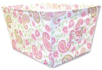 Trend Lab Fabric Storage Bin, Paisley Park Print, Large Trend Lab Fabric Storage Bin, Paisley Park Print, Large