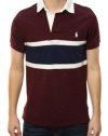 Polo Ralph Lauren Men's Small Pony Embroidered Mesh Polo Shirt Burgundy