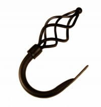 BCL Drapery Hardware 58TWHB Wire Twist Holdback, Set of 2, Black BCL Drapery Hardware 58TWHB Wire Twist Holdback, Set of 2, Black