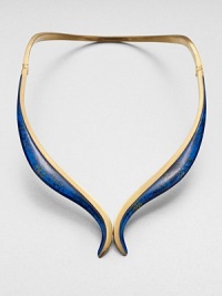 True to the brand's architectural styled designs, this sculpted style will make a statement. BrassAcrylicLength, about 18Hook clasp closureMade in Italy True to the brand's architectural styled designs, this sculpted style will make a statement. BrassAcrylicLength, about 18Hook clasp closureMade in Italy