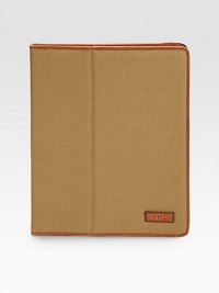 Constructed from durable canvas, this sleek leather-trimmed carrying case provides a handsome home away from home for a treasured iPad®.One interior card slotPRL-embossed leather logo patch accents the exteriorCanvas8W x 10HImported Constructed from durable canvas, this sleek leather-trimmed carrying case provides a handsome home away from home for a treasured iPad®.One interior card slotPRL-embossed leather logo patch accents the exteriorCanvas8W x 10HImported