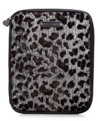 Give your gadget some exotic appeal with this leopard-print iPad case from Betsey Johnson. Decked out in a shimmer of sequin, the well-padded interior safely stashes your technology and other important essentials. Give your gadget some exotic appeal with this leopard-print iPad case from Betsey Johnson. Decked out in a shimmer of sequin, the well-padded interior safely stashes your technology and other important essentials.