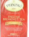 Twinings English Breakfast Tea, Decaffeinated, Tea Bags, 20-Count Boxes (Pack of 6)