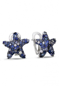 Effy Jewlery Balissima Splash Blue Sapphire Starfish Earrings