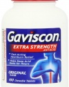 Gaviscon Extra Strength Chewable Antacid Tablets, Original Flavor, 100-Count Bottles (Pack of 2)