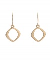 Accessories are a girl's best friend. These simple drops by Kenneth Cole New York add just the right touch with a chic, cut-out diamond shape in worn gold tone mixed metal. Approximate drop: 1-1/4 inches.