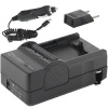 Mini Battery Charger Kit for Panasonic CGA-DU14, & DU21 / VW-VBG130, VBG260 & VBG6 Batteries - with fold-in wall plug, car & EU adapters