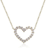 Effy Jewelry Effy® 14K Yellow Gold Diamond Heart Necklace .30 Tcw. Effy Jewelry Effy® 14K Yellow Gold Diamond Heart Necklace .30 Tcw.