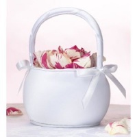 White Round Flower Basket. White Round Flower Basket.