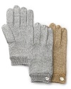Pick a shine-silver or gold-for these short and chic MICHAEL Michael Kors' wool gloves.