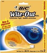 BIC Wite-Out Correction Tape, 2 Tapes BIC Wite-Out Correction Tape, 2 Tapes