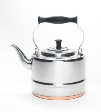 BonJour 2-Quart Stainless Steel Classic Tea Kettle with Copper Bottom BonJour 2-Quart Stainless Steel Classic Tea Kettle with Copper Bottom