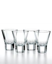 Featuring a sleek, stemless design that's undeniably chic, this set of Ypsilon martini glasses turns your kitchen counter or table into a trendy home bar. Use for the classic cocktail or fill with a scoop of berries or ice cream. Featuring a sleek, stemless design that's undeniably chic, this set of Ypsilon martini glasses turns your kitchen counter or table into a trendy home bar. Use for the classic cocktail or fill with a scoop of berries or ice cream.