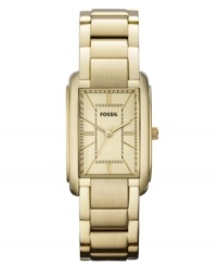 Engulfed in a golden shine, this classic Adele collection watch from Fossil glams up your casual collection. Engulfed in a golden shine, this classic Adele collection watch from Fossil glams up your casual collection.