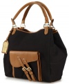 At last, the perfect work-to-weekend accessory from Lauren by Ralph Lauren will take you from a morning meeting to an afternoon antiqueing. Durable canvas is elevated with supple leather detailing and gleaming hardware for everyday elegance.