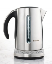 Faster than the stovetop, and easier too, this electric kettle from Breville boils with the best of them. Elegantly styled in gleaming stainless steel, you can choose from five preset temperatures for precision boiling and perfectly prepared drinks. One-year limited warranty. Model BKE820XL. Faster than the stovetop, and easier too, this electric kettle from Breville boils with the best of them. Elegantly styled in gleaming stainless steel, you can choose from five preset temperatures for precision boiling and perfectly prepared drinks. One-year limited warranty. Model BKE820XL.