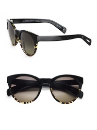 A retro-inspired frame crafted in lightweight acetate and polarized lens. Available in black-tan tortoise with lover soul gradient polarize lens. 100% UV protectionImported A retro-inspired frame crafted in lightweight acetate and polarized lens. Available in black-tan tortoise with lover soul gradient polarize lens. 100% UV protectionImported