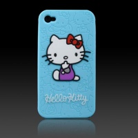 Hello Kitty Embossed Blue Flexa silicone case cover for Apple iPhone 4 4G 4S Hello Kitty Embossed Blue Flexa silicone case cover for Apple iPhone 4 4G 4S