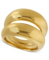 Twice as nice, this ring from Robert Lee Morris is crafted from gold-tone mixed metal and makes a clasic style statement. Size: 7-1/2.